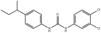 Urea, N-(3,4-dichlorophenyl)-N'-[4-(1-methylpropyl)phenyl]- Struktur