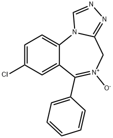 4H-[1,2,4]Triazolo[4,3-a][1,4]benzodiazepine, 8-chloro-6-phenyl-, 5-oxide Struktur