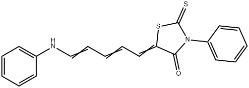 (5Z)-5-[(2E,4E)-5-anilinopenta-2,4-dienylidene]-3-phenyl-2-sulfanylidene-1,3-thiazolidin-4-one Struktur