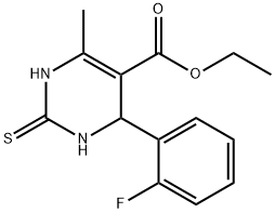 Ethyl 4-(2-fluorophenyl)-6-methyl-2-thioxo-1,2,3,4-tetrahydropyrimidine-5-carboxylate Struktur