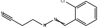 Propanenitrile, 3-[2-[(2-chlorophenyl)methylene]hydrazinyl]- Struktur