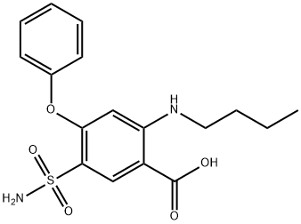 Benzoic acid, 5-(aminosulfonyl)-2-(butylamino)-4-phenoxy- Struktur