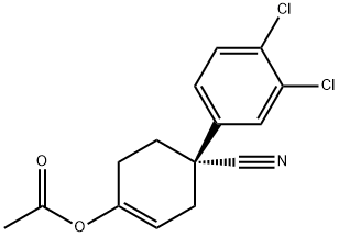 3-Cyclohexene-1-carbonitrile, 4-(acetyloxy)-1-(3,4-dichlorophenyl)-, (1S)-