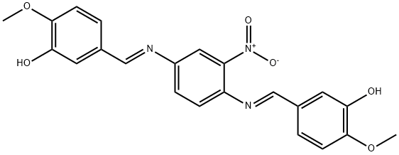 3,3'-[(2-nitro-1,4-phenylene)bis(nitrilomethylylidene)]bis(6-methoxyphenol) Struktur