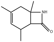 7-Azabicyclo[4.2.0]oct-3-en-8-one, 2,4,6-trimethyl- Struktur