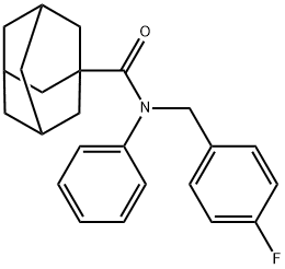 Adamantane-1-carboxylic acid (4-fluoro-benzyl)-phenyl-amide Struktur