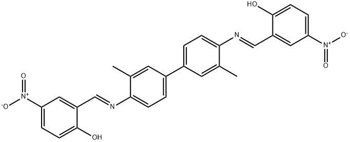 2,2'-[(3,3'-dimethyl-4,4'-biphenyldiyl)bis(nitrilomethylylidene)]bis(4-nitrophenol) Struktur