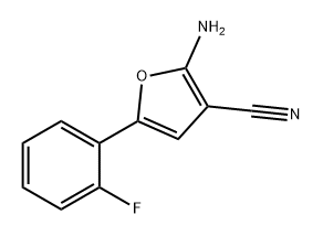 3-Furancarbonitrile, 2-amino-5-(2-fluorophenyl)- Struktur