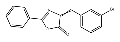 5(4H)-Oxazolone, 4-[(3-bromophenyl)methylene]-2-phenyl- Struktur