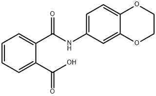 Benzoic acid, 2-[[(2,3-dihydro-1,4-benzodioxin-6-yl)amino]carbonyl]- Struktur