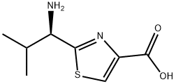 4-Thiazolecarboxylic acid, 2-[(1R)-1-amino-2-methylpropyl]- Struktur