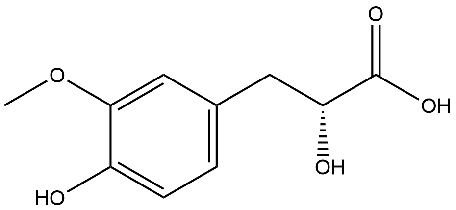 Benzenepropanoic acid, α,4-dihydroxy-3-methoxy-, (αR)- Struktur