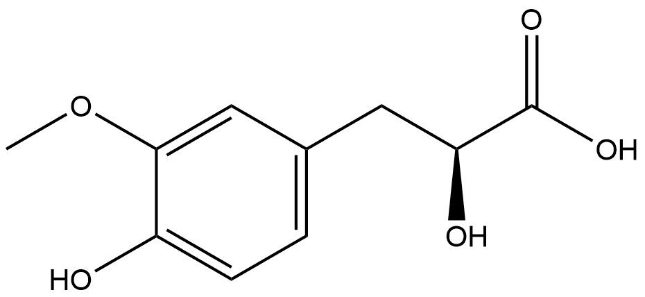 (S)-2-Hydroxy-3-(4-hydroxy-3-methoxyphenyl)propanoic acid Structure