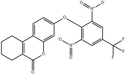 3-(2,6-Dinitro-4-trifluoromethyl-phenoxy)-7,8,9,10-tetrahydro-benzo[c]chromen-6-one Struktur