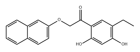 Ethanone, 1-(5-ethyl-2,4-dihydroxyphenyl)-2-(2-naphthalenyloxy)- Struktur