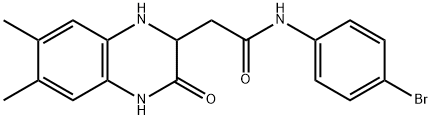 N-(4-Bromophenyl)-2-(6,7-dimethyl-3-oxo-1,2,3,4-tetrahydroquinoxalin-2-yl)acetamide Struktur