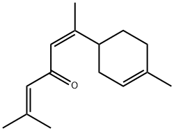 2,5-Heptadien-4-one, 2-methyl-6-(4-methyl-3-cyclohexen-1-yl)-, (5Z)- Struktur