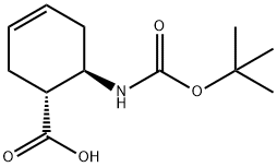 (1R,6R)-6-(tert-butoxycarbonylamino)cyclohex-3-enecarboxylic acid Struktur