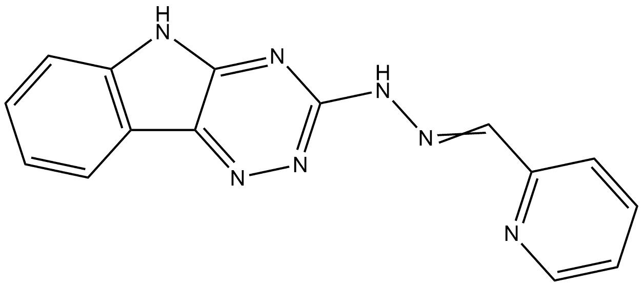 2-Pyridinecarboxaldehyde, 2-(5H-1,2,4-triazino[5,6-b]indol-3-yl)hydrazone Struktur