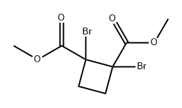 1,2-Cyclobutanedicarboxylic acid, 1,2-dibromo-, 1,2-dimethyl ester Struktur