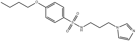 4-Butoxy-N-(3-imidazol-1-ylpropyl)benzenesulfonamide Struktur