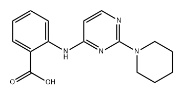 Benzoic acid, 2-[[2-(1-piperidinyl)-4-pyrimidinyl]amino]- Struktur