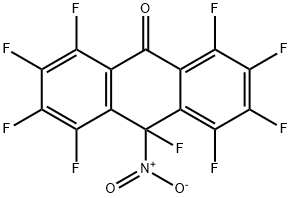 9(10H)-Anthracenone, 1,2,3,4,5,6,7,8,10-nonafluoro-10-nitro- Struktur