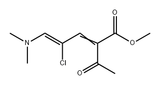 2,4-Pentadienoic acid, 2-acetyl-4-chloro-5-(dimethylamino)-, methyl ester, (4Z)- (9CI)