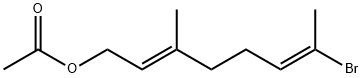 2,6-Octadien-1-ol, 7-bromo-3-methyl-, 1-acetate, (2E,6E)- Struktur