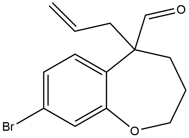 5-allyl-8-bromo-2,3,4,5-tetrahydrobenzo[b]oxepine-5-carbaldehyde Struktur