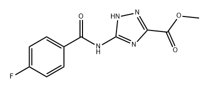 1H-1,2,4-Triazole-3-carboxylic acid, 5-[(4-fluorobenzoyl)amino]-, methyl ester Struktur