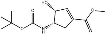 1-Cyclopentene-1-carboxylic acid, 4-[[(1,1-dimethylethoxy)carbonyl]amino]-3-hydroxy-, methyl ester, (3R,4S)-