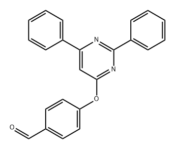 Benzaldehyde, 4-[(2,6-diphenyl-4-pyrimidinyl)oxy]- Struktur