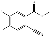 Benzoic acid, 2-cyano-4,5-difluoro-, methyl ester Struktur