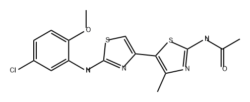 Acetamide, N-[2-[(5-chloro-2-methoxyphenyl)amino]-4'-methyl[4,5'-bithiazol]-2'-yl]- Struktur