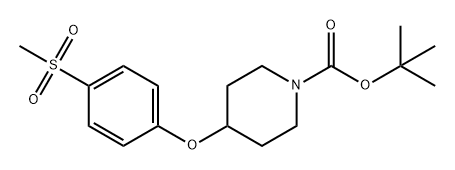 1-Piperidinecarboxylic acid, 4-[4-(methylsulfonyl)phenoxy]-, 1,1-dimethylethyl ester Struktur