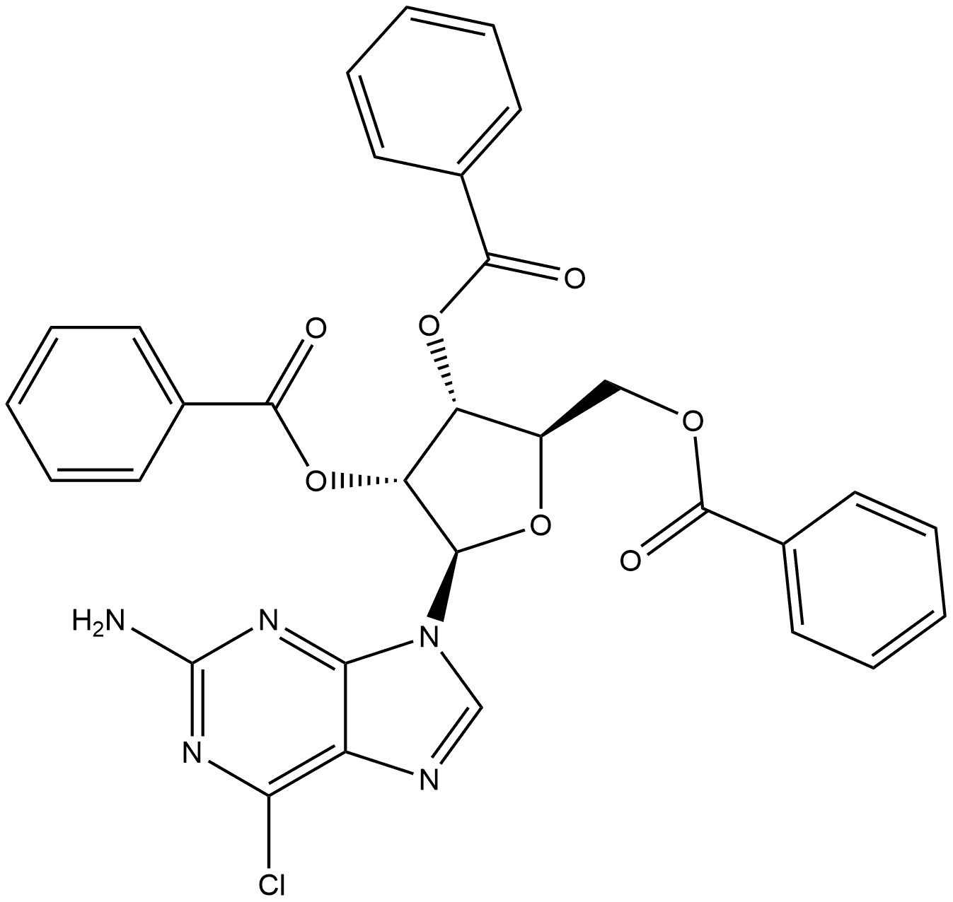 9H-Purin-2-amine, 6-chloro-9-(2,3,5-tri-O-benzoyl-β-D-ribofuranosyl)-