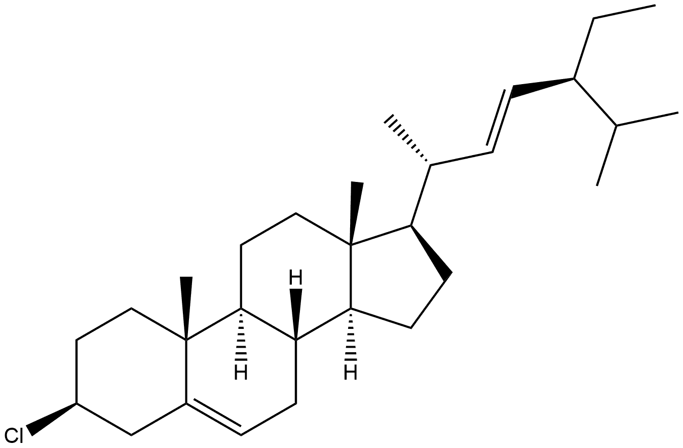 Stigmasta-5,22-diene, 3-chloro-, (3β,22E)- (9CI) Struktur