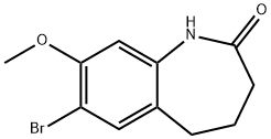 2H-1-Benzazepin-2-one, 7-bromo-1,3,4,5-tetrahydro-8-methoxy- Struktur