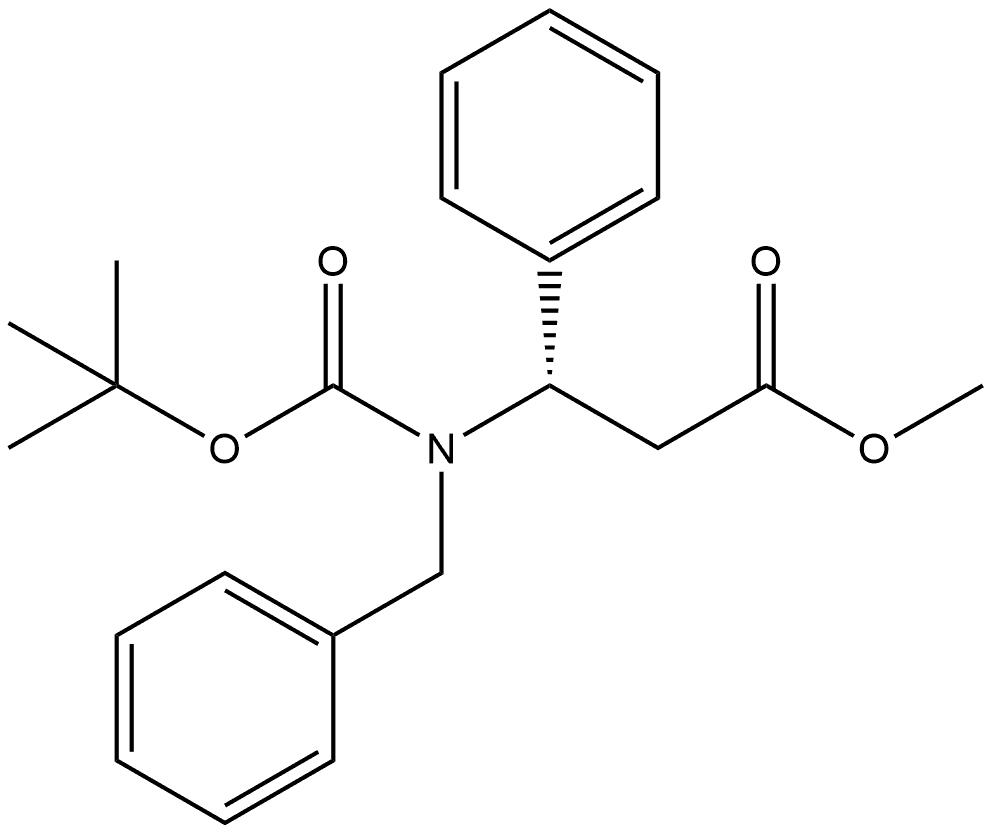 Benzenepropanoic acid, β-[[(1,1-dimethylethoxy)carbonyl](phenylmethyl)amino]-, methyl ester, (βS)-