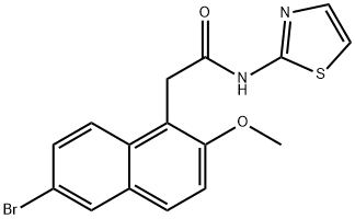 2-(6-Bromo-2-methoxynaphthalen-1-yl)-N-(1,3-thiazol-2-yl)acetamide Struktur