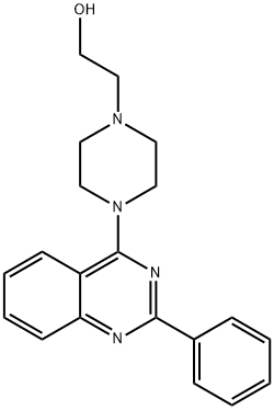 1-Piperazineethanol, 4-(2-phenyl-4-quinazolinyl)- Struktur