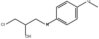 2-Propanol, 1-chloro-3-[(4-methoxyphenyl)amino]- Struktur