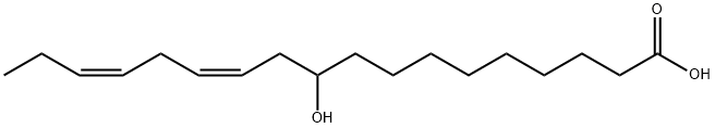 12,15-Octadecadienoic acid, 10-hydroxy-, (12Z,15Z)- Struktur