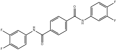 1-N,4-N-bis(3,4-difluorophenyl)benzene-1,4-dicarboxamide Struktur