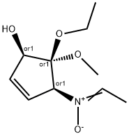 2-Cyclopenten-1-ol,5-ethoxy-4-(ethylideneoxidoamino)-5-methoxy-,(1R,4S,5S)-rel-(9CI) Struktur