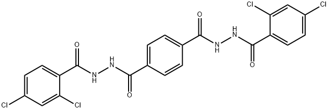 N'1,N'4-bis(2,4-dichlorobenzoyl)terephthalohydrazide Struktur