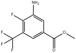 Benzoic acid, 3-amino-4-fluoro-5-(trifluoromethyl)-, methyl ester Struktur