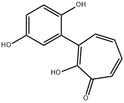 3-(2,5-DIHYDROXYPHENYL)-2-HYDROXY-2,4,6-CYCLOHEPTATRIEN-1-ONE Struktur