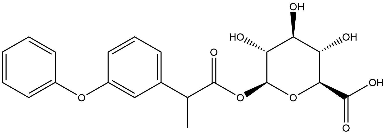 Fenoprofen acyl-β-D-glucuronide Struktur